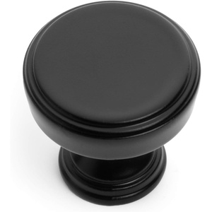 image:imageCosmas 10 Pack 1940FB Flat Black Cabinet Hardware Round Knob  1516 Diameter