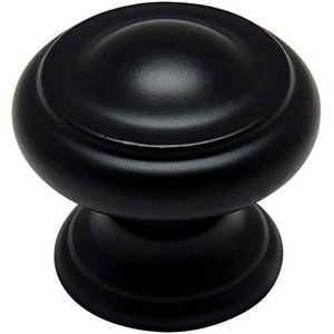image:imageCosmas 10 Pack 3317FB Flat Black Cabinet Hardware Round Knob  1316 Diameter