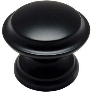image:imageCosmas 10 Pack 4251FB Flat Black Cabinet Hardware Round Knob  138 Diameter  Wide Base