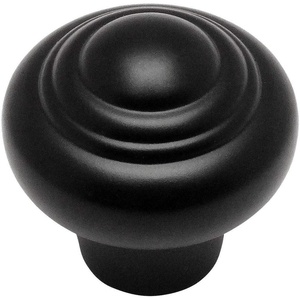image:imageCosmas 10 Pack 4582FB Flat Black Cabinet Hardware Round Knob  1516 Diameter