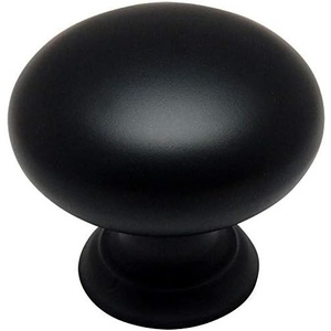 image:imageCosmas 10 Pack 4950FB Flat Black Mushroom Cabinet Knob  114 32mm Matte Black Round Kitchen Drawer Knobs