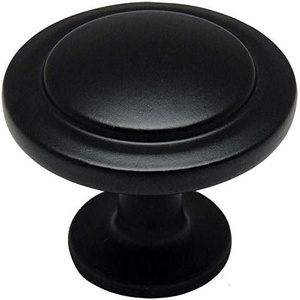 image:imageCosmas 10 Pack 5560FB Flat Black Cabinet Hardware Round Knob  114 Diameter10