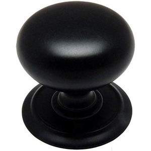 image:imageCosmas 10 Pack 6542FB Flat Black Round Cabinet Hardware Knob with Backplate  114 Diameter25