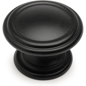 image:imageCosmas 1426FB Flat Black Cabinet Hardware Round Knob  1516 Diameter