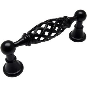 image:imageCosmas 174996FB Flat Black Birdcage Cabinet Hardware Handle Pull  334 96mm Hole Centers