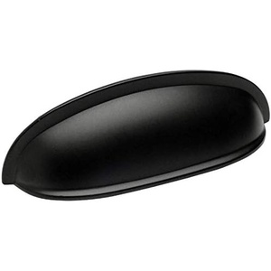 image:imageCosmas 20 Pack 7712FB Flat Black Cabinet Hardware Bin Cup Drawer Handle Pull  3 Inch 76mm Hole Centers
