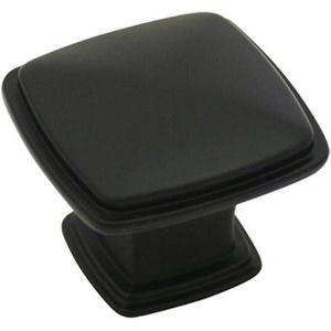 image:imageCosmas 4391FB Flat Black Modern Cabinet Hardware Knob  114 Inch Square