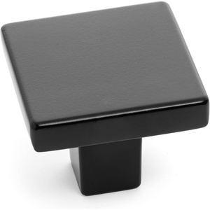 image:imageCosmas 5 Pack 14899FB Flat Black Cabinet Hardware Square Knob  1116 Square