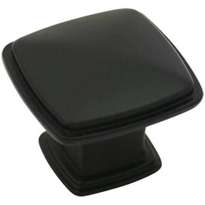image:imageCosmas 5 Pack 4391FB Flat Black Modern Cabinet Hardware Knob  114 Inch Square