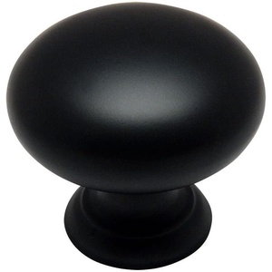 image:imageCosmas 5 Pack 4950FB Flat Black Mushroom Cabinet Knob  114 32mm Matte Black Round Kitchen Drawer Knobs