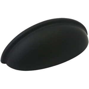 image:imageCosmas 5 Pack 783FB Flat Black Cabinet Hardware Bin Cup Drawer Cup Pull  3 76mm Hole Centers