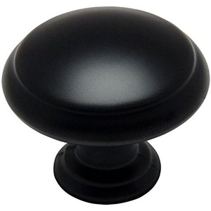 image:imageCosmas 50 Pack 5422FB Flat Black Cabinet Hardware Mushroom Knob  1316 Diameter