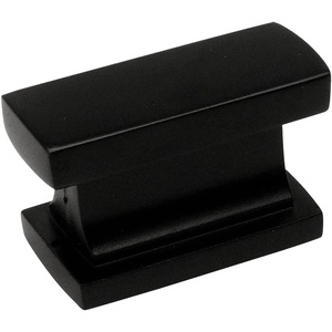 image:imageCosmas 701FB Flat Black Contemporary Cabinet Hardware Knob  1716 Length