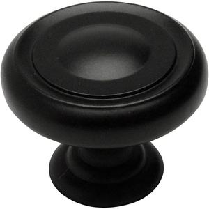 image:imageCosmas 7708FB Flat Black Cabinet Hardware Round Knob  114 Diameter