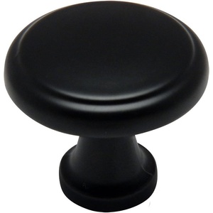 image:imageCosmas 9985FB Flat Black Round Cabinet Hardware Knob  118 Diameter