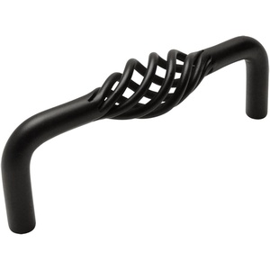 image:imageCosmas 999296FB Flat Black Birdcage Cabinet Hardware Handle Pull  334 96mm Hole Centers