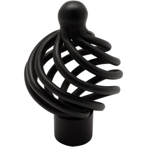 image:imageCosmas 9994FB Flat Black Birdcage Cabinet Hardware Knob  114 Diameter