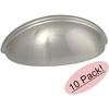 image:image10 Pack  Cosmas 783SN Satin Nickel Cabinet Hardware Bin Cup Drawer Handle Pull  3 Inch 76mm Hole Centers