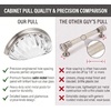 image:imageCosmas 5 Pack 6381SNC Satin Nickel with Clear Crystal Glass Cabinet Cup Pulls  3 Inch 76mm Hole Centers Crystal Glass Handles for Kitchen Bathroom Drawer Dresser5 Pack