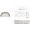 image:imageCosmas 5 Pack 6381SNC Satin Nickel with Clear Crystal Glass Cabinet Cup Pulls  3 Inch 76mm Hole Centers Crystal Glass Handles for Kitchen Bathroom Drawer Dresser10 Pack