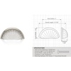 image:imageCosmas 5 Pack 6381SNC Satin Nickel with Clear Crystal Glass Cabinet Cup Pulls  3 Inch 76mm Hole Centers Crystal Glass Handles for Kitchen Bathroom Drawer Dresser5 Pack