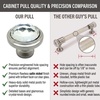 image:imageCosmas 5317SNC Satin Nickel Cabinet Hardware Round Knob with Clear Glass  114 Diameter
