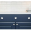 image:imageCosmas 5883SNC Satin Nickel Cabinet Hardware Square Knob with Clear Glass  114 Square5