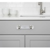 image:imageCosmas 6393SNC Satin Nickel with Clear Glass Cabinet Handle Pull  3 Inch 76mm Hole Centers10