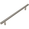 image:image10 Pack  Cosmas 305224SN Satin Nickel Cabinet Hardware Euro Style Bar Handle Pull  878 224mm Hole Centers 11316 Overall Length