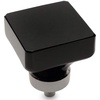 image:image10 Pack  Cosmas 6377SNX Satin Nickel Cabinet Hardware Square Knob with Black Glass  138 Square