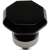 image:imageCosmas 10 Pack 5268SNX Satin Nickel Cabinet Hardware Knob with Black Glass  1516 Diameter10 Pack