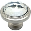 image:imageCosmas 10 Pack 5317SNC Satin Nickel Cabinet Hardware Round Knob with Clear Glass  114 Diameter20 Pack