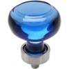image:imageCosmas 10 Pack 6355SNBL Satin Nickel Cabinet Hardware Round Knob with Blue Glass  138 Diameter
