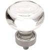 image:imageCosmas 10 Pack 6355SNC Satin Nickel Cabinet Hardware Round Knob with Clear Glass  138 Diameter5 Pack