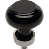image:imageCosmas 10 Pack 6355SNX Satin Nickel Cabinet Hardware Round Knob with Black Glass  138 Diameter