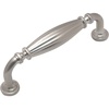 image:imageCosmas 10 Pack 7123SN Satin Nickel Country Style Cabinet Hardware Ribbed Handle Pull  334 Inch 96mm Hole Centers