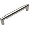 image:imageCosmas 1500128SN Satin Nickel Contemporary Cabinet Hardware Bar Handle Pull  5 Inch 128mm Hole Centers