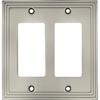 image:imageCosmas 25090SN Satin Nickel Double GFIDecora Rocker Wall Switch Plate Switchplate Cover