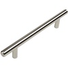 image:imageCosmas 305160SN Satin Nickel Cabinet Hardware Euro Style Bar Handle Pull  6516 160mm Hole Centers 81116 Overall Length