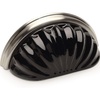 image:imageCosmas 5 Pack 6381SNX Satin Nickel with Black Glass Cabinet Cup Pull  3 Hole Centers