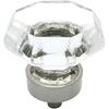 image:imageCosmas 5268SNC Satin Nickel Cabinet Hardware Knob with Clear Glass  1516 Diameter20 Pack