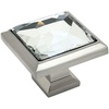 image:imageCosmas 5883SNC Satin Nickel Cabinet Hardware Square Knob with Clear Glass  114 Square1
