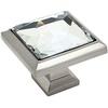 image:imageCosmas 5883SNC Satin Nickel Cabinet Hardware Square Knob with Clear Glass  114 Square5