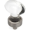 image:imageCosmas 6594SNC Satin Nickel Cabinet Hardware Oval Knob with Clear Glass
