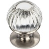 image:imageCosmas 6812SNC Satin Nickel Cabinet Hardware Round Knob with Clear Glass  78 Diameter