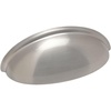 image:imageCosmas 783SN Satin Nickel Cabinet Hardware Bin Cup Drawer Handle Pull  3 Inch 76mm Hole Centers