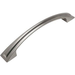 image:imageCosmas 10 Pack 124128SN Satin Nickel Modern Arch Cabinet Hardware Handle Pull  5 Inch 128mm Hole Centers