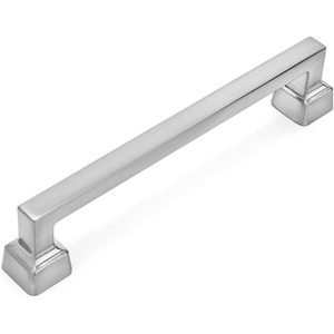 image:imageCosmas 10 Pack 1481128SN Satin Nickel Contemporary Cabinet Hardware Handle Pull  5 Inch 128mm Hole Centers