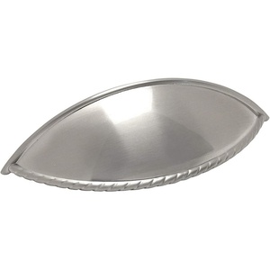 image:imageCosmas 10 Pack 9237SN Satin Nickel Cabinet Hardware Rope Edge Bin Cup Drawer Handle Pull  334 Inch 96mm Hole Centers