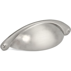 image:imageCosmas 4199SN Satin Nickel Cabinet Hardware Bin Cup Drawer Handle Pull  3 Hole Centers